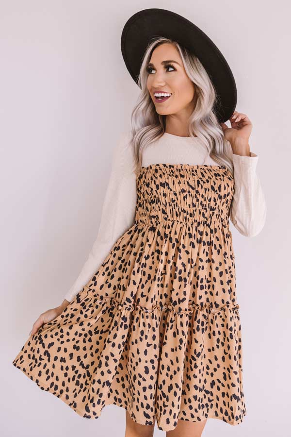 Showing Up Chic Leopard Shift Dress