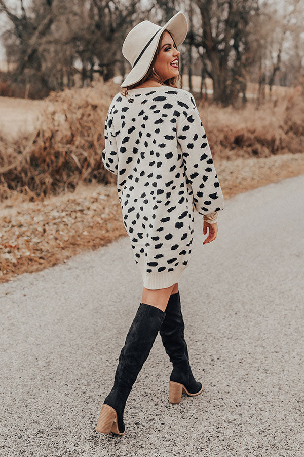 Slip Into Winter Sweater Dress in Cream Image - 5