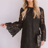 Notorious For Romance Lace Dress in Black Image - 1