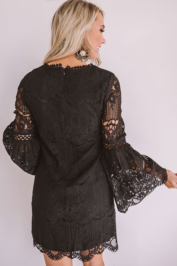 Notorious For Romance Lace Dress in Black Image - 4