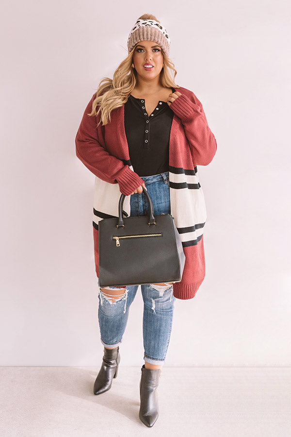 S'mores And Snuggles Cardigan In Berry Curves Image - 2