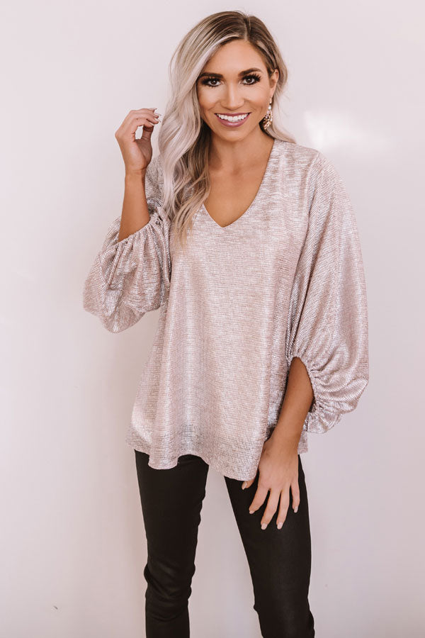 Laid Back Luxury Shimmer Shift Top Image - 1