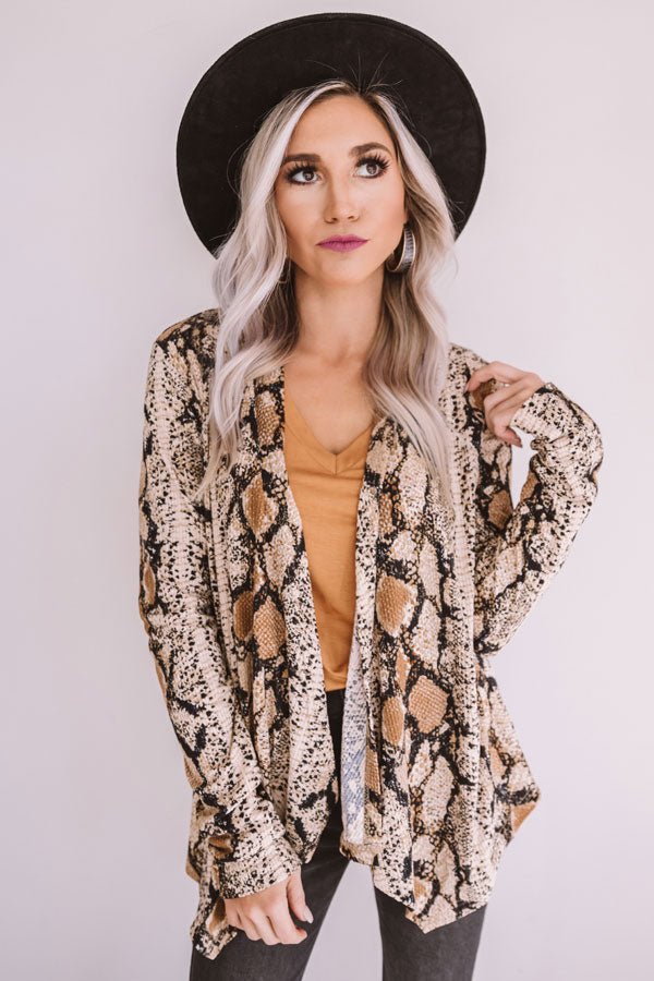 Cider Season Snake Print Cardigan Image - 3