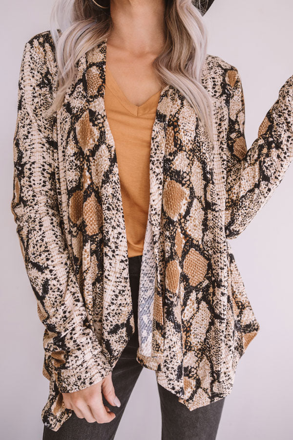 Cider Season Snake Print Cardigan Image - 5