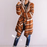Hello Fall Knit Stripe Cardigan In Cinnamon Image - 1