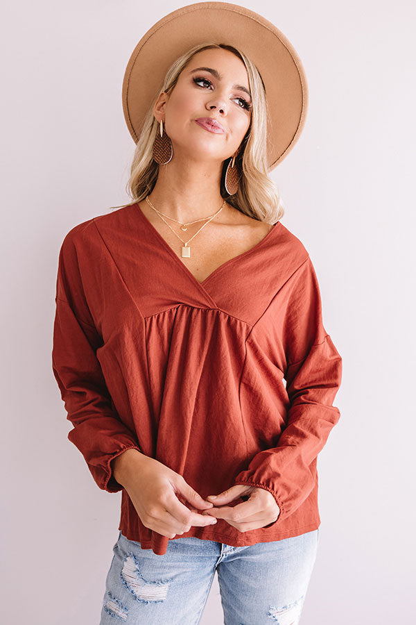 Love And Luxury Shift Top in Brown