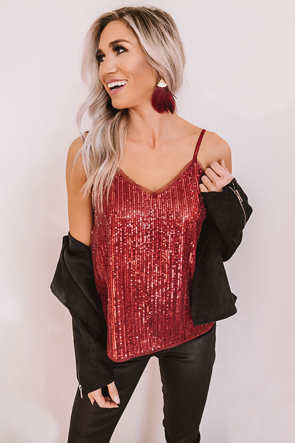 Born To Sparkle Sequin Tank Image - 1