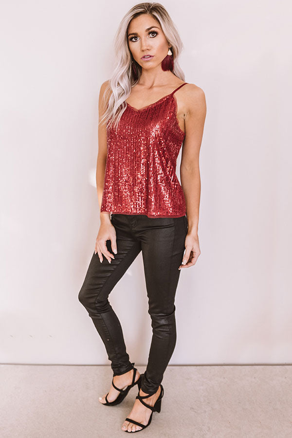 Born To Sparkle Sequin Tank Image - 4