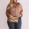 Fancy Flourish Shift Top In Cinnamon  Curves Image - 1