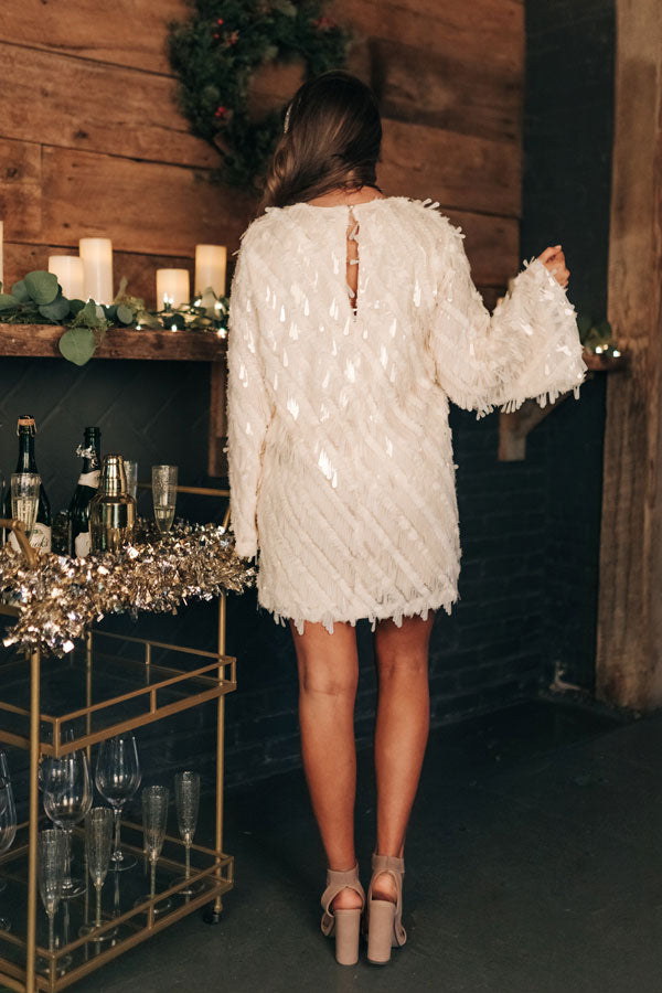 Eye Catching Beauty Sequin Shift Dress Image - 5