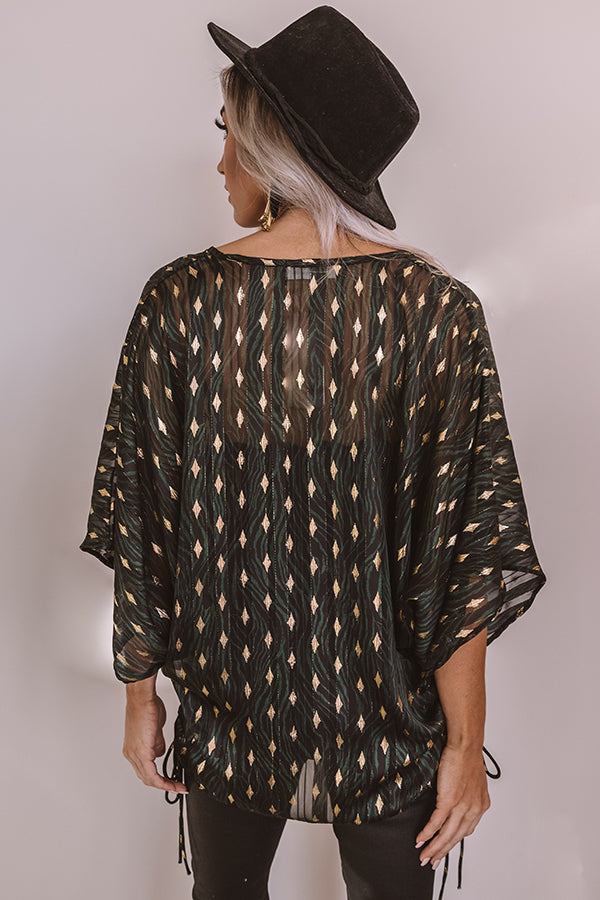 Sheer Joy Shift Top In Black Image - 5