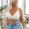 Deepest Desire Lace Racerback Bralette in White Curves Image - 1