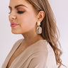 Private Jets Only Snake Print Earrings In Taupe Image - 1