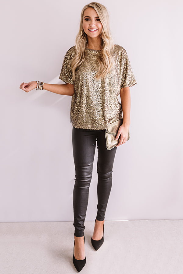 Sparkly Confessions Sequin Shift Top Image - 2