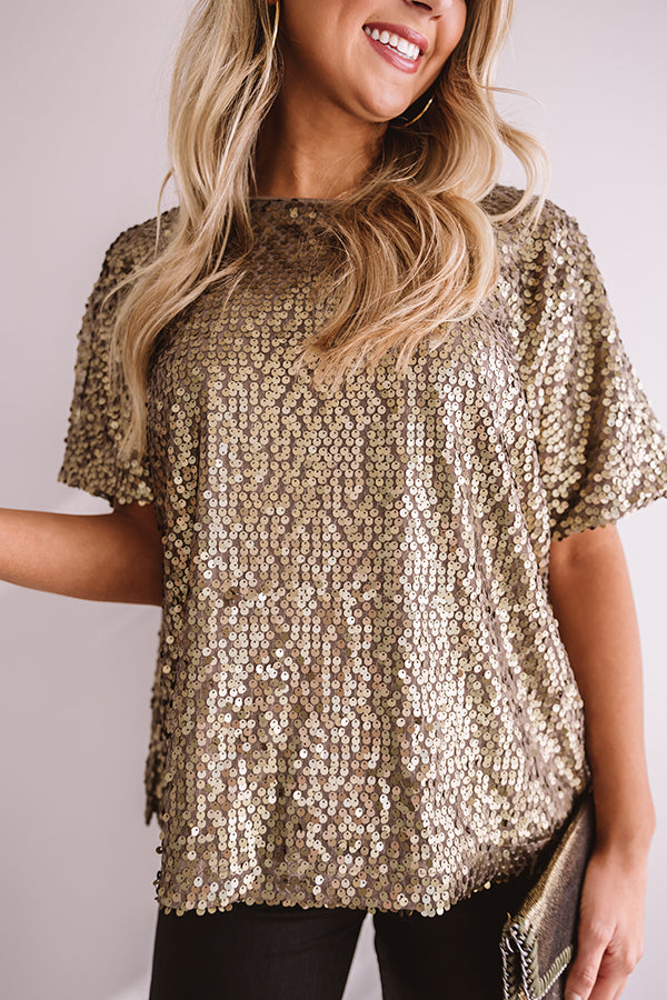 Sparkly Confessions Sequin Shift Top Image - 5