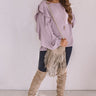 Better With Merlot Ruffle Shift Top In Lavender Image - 1