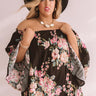 Floral Thrill Off Shoulder Top In Black Curves Image - 1
