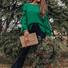 Better With Merlot Ruffle Shift Top in Green Image - 1