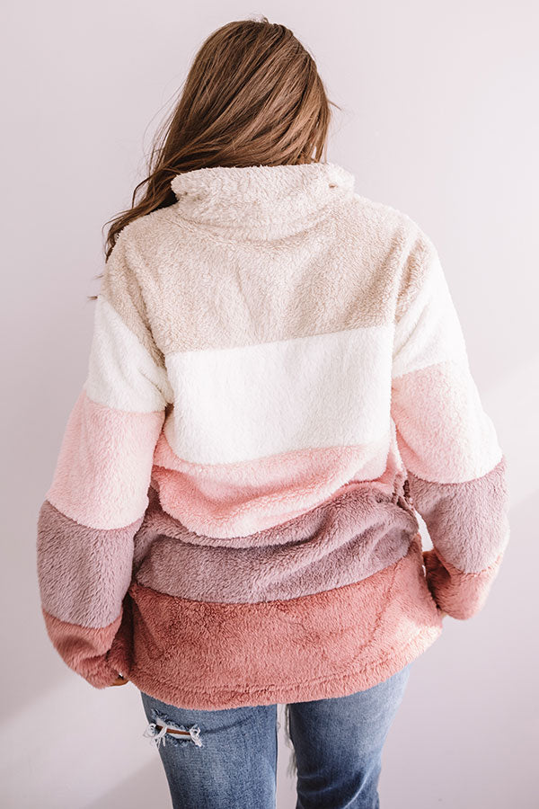 Extended Getaway Colorblock Sherpa Pullover Image - 1