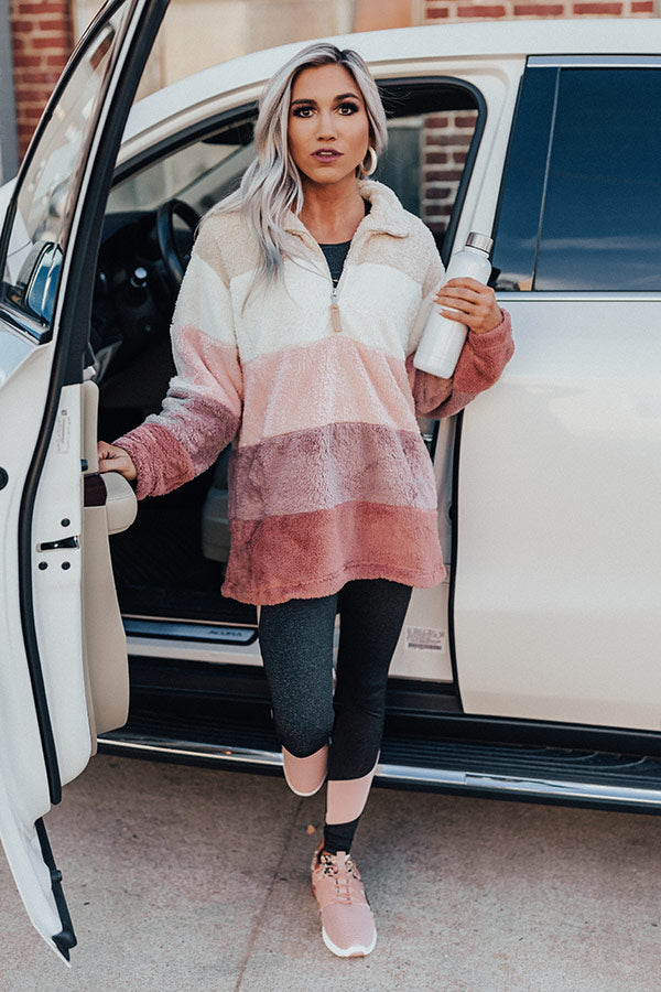 Extended Getaway Colorblock Sherpa Pullover Image - 1