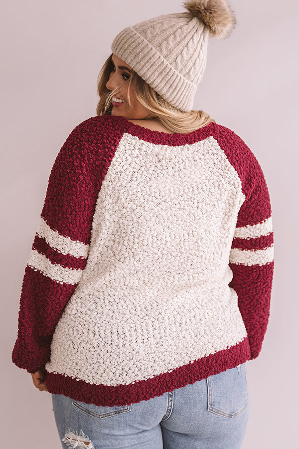 Extended Stay Popcorn Knit Sweater Curves Image - 5