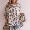 Long Distance Love Leopard Sweater Top Curves Image - 1