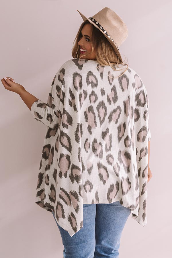 Long Distance Love Leopard Sweater Top Curves Image - 4
