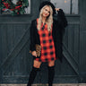 Mistletoe And Mimosas Buffalo Check Shift Dress Image - 1