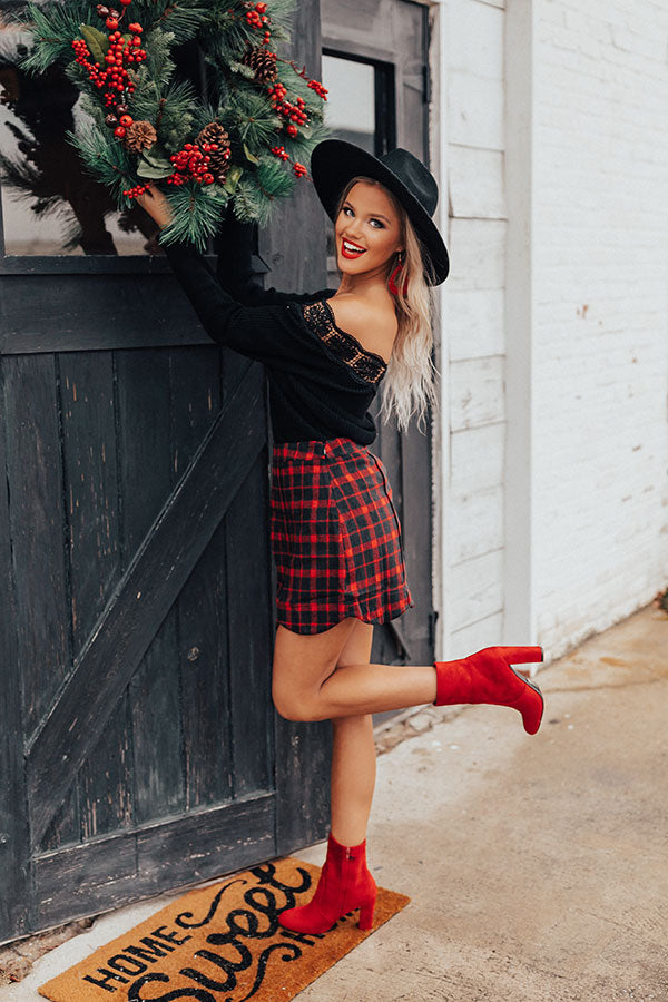 Holiday In The Hills Checkered Skirt • Impressions Online Boutique