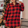 Mistletoe And Mimosas Buffalo Check Shift Dress Curves Image - 1