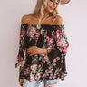 Floral Thrill Off Shoulder Top In Black Image - 1