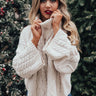 Snow In Love Cable Knit Sweater in Ivory Image - 1
