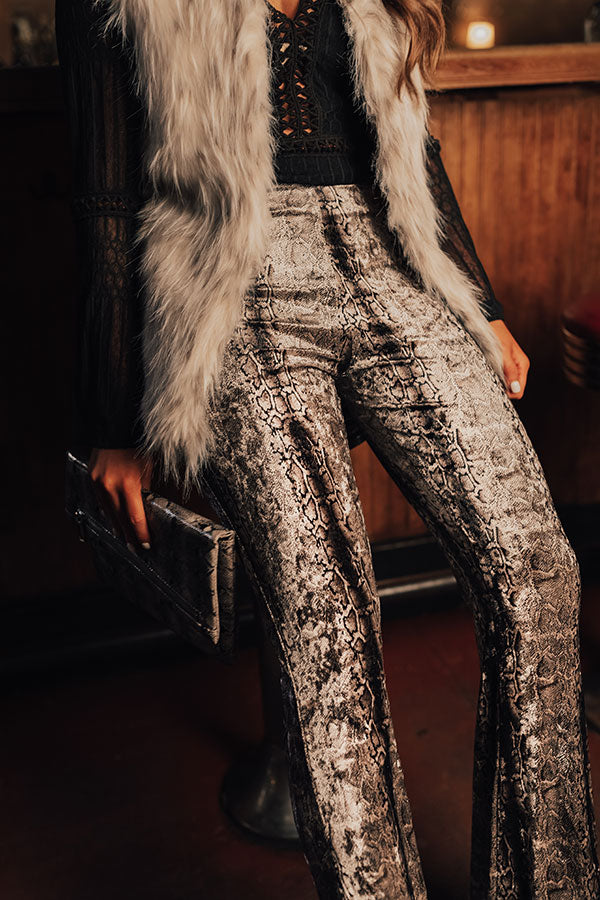 Fashion Marvels Snake Print Velvet Flare – Impressions Online Boutique