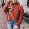 Champagne In Aspen Chenille Sweater In Rust Image - 1