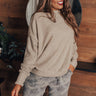 Latte Run Plush Shift Sweater In Khaki Image - 1
