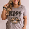 Kiss Leopard Shift Tee In Grey Curves Image - 1
