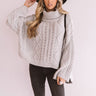 Snow In Love Cable Knit Sweater In Grey Image - 1