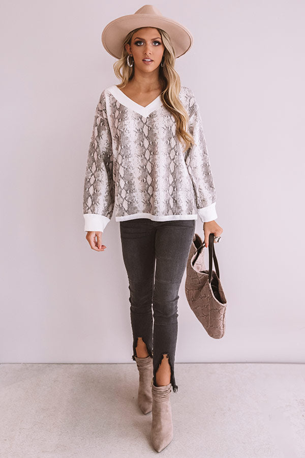 Good Advice Snake Print Top Image - 2