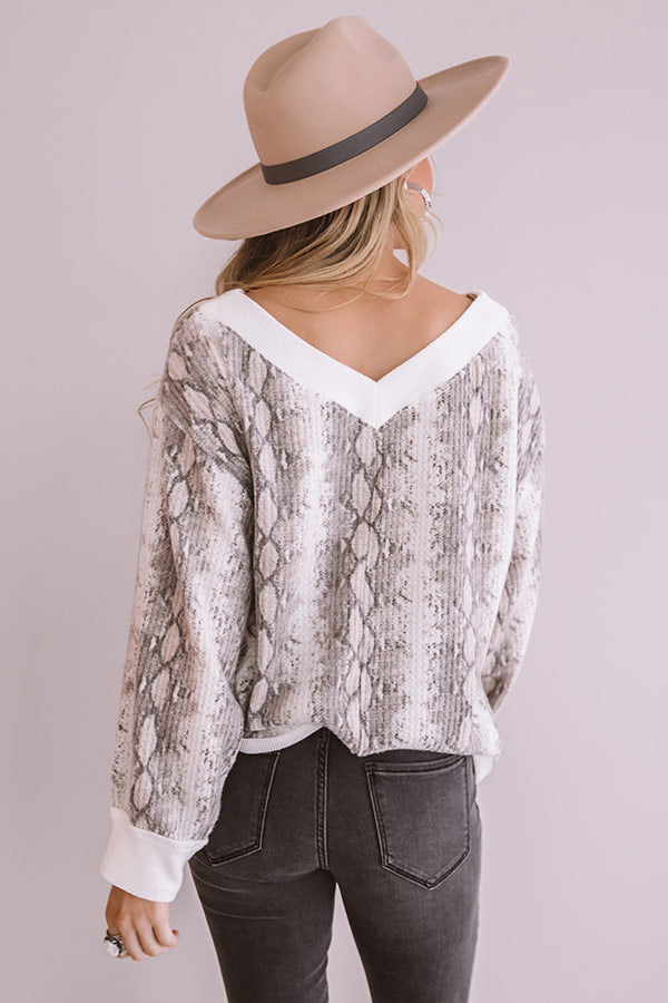 Good Advice Snake Print Top Image - 5