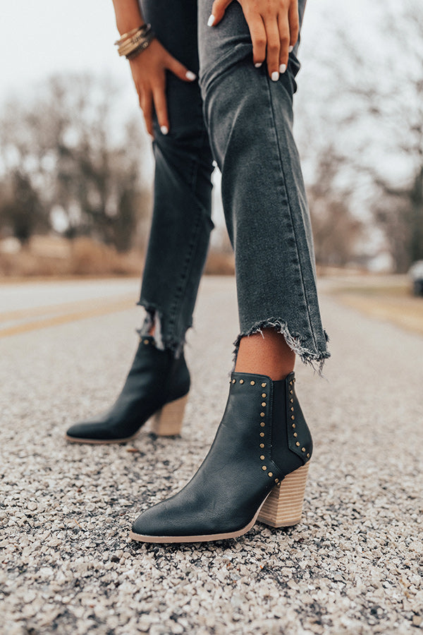 The Booker Faux Leather Bootie In Black Image - 1
