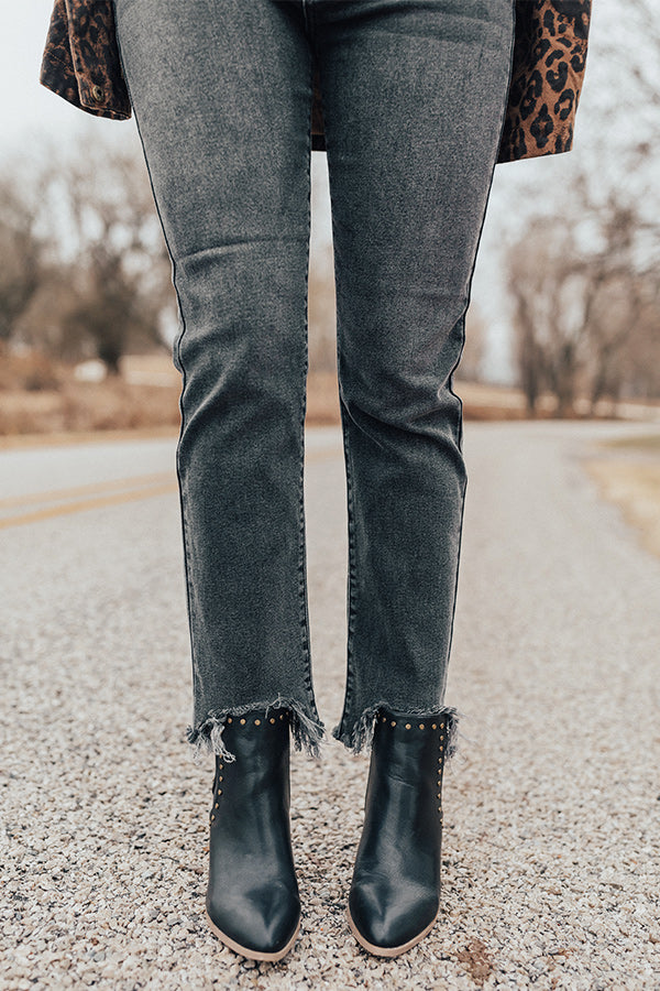 The Booker Faux Leather Bootie In Black Image - 4