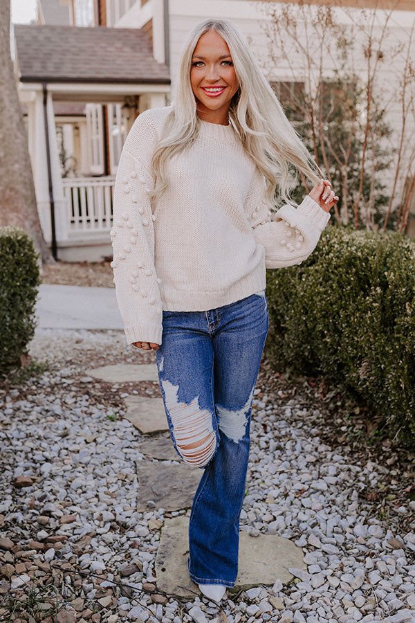 Fall For It Pom Pom Sweater In Cream – Impressions Online Boutique