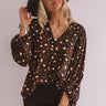 Pretty And Posh Leopard Shift Top In Black Image - 1