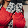 London Snowfall Smart Touch Leopard Gloves In Grey Image - 1