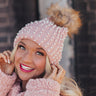 Fa-La-La Fabulous Faux Fur Pom Beanie In Pink Image - 1