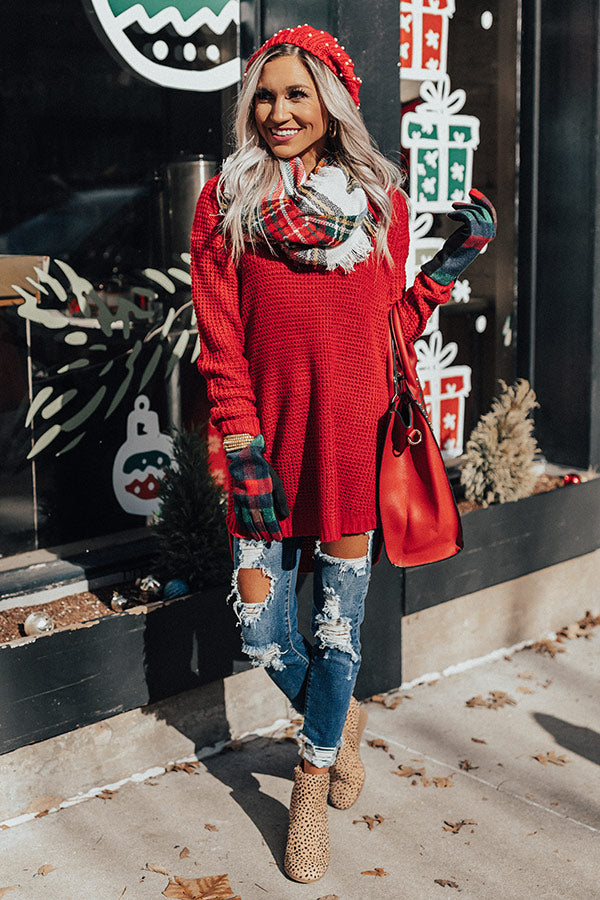 Holiday Feels Knit Sweater in Red Image - 1