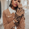 Snow Adorable Leopard Gloves In Brown Image - 1