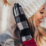 Snow Divine Smart Touch Plaid Gloves In Black Image - 1