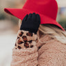 London Snowfall Smart Touch Leopard Gloves In Brown Image - 1