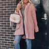 London Snowfall Sherpa Coat in Blush Image - 1